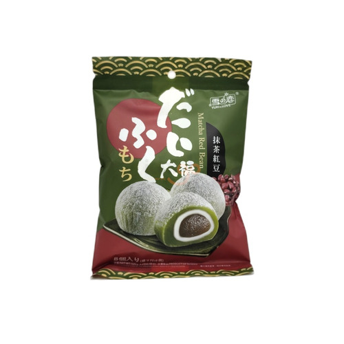 MOCHI RELLENO DE ESPUMA DULCE Y PASTA DE FRIJOL ROJO CON SABOR A MATCHA
