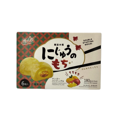 MOCHI RELLENO DE PASTA DE PIÑA CON SABOR A MANGO 180G