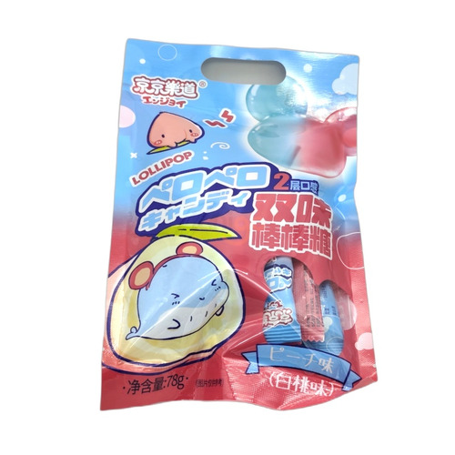 CARAMELO CON PALO SABOR A MELOCOTON