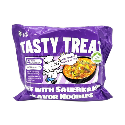FIDEOS INSTANTANEOS CON SABOR A TERNERA Y MOSTAZA ENCURTIDA