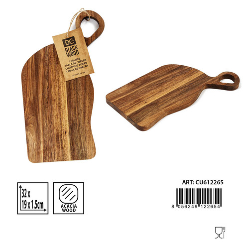 TABLA DE CORTAR MODERNA C/MAN. ACACIA