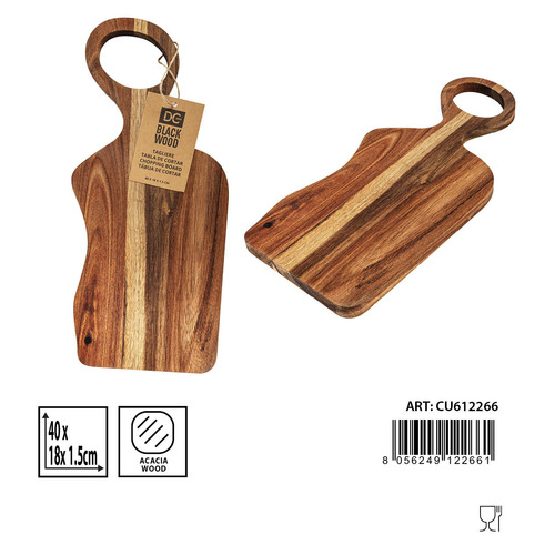 TABLA DE CORTAR MODERNA C/MAN. ACACIA