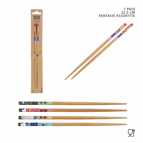 PALILLOS BAMBU DECORADOS 1PAR