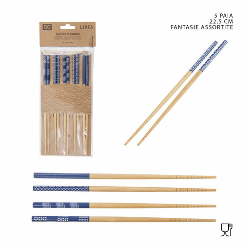 PALILLOS BAMBU DECORADOS 5PARES