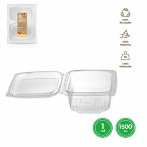 ENVASE TAPA BISAG RECTAN REUTIL. TRANSP 