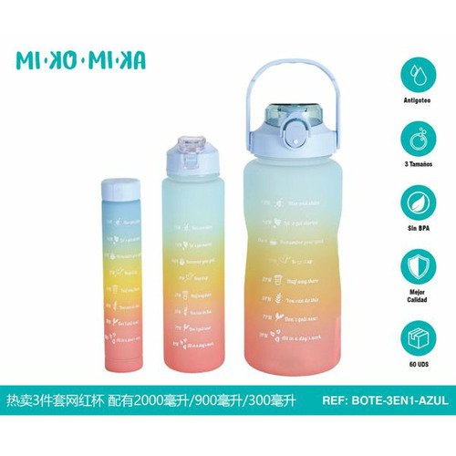 BOTELLA 3EN1 2000ML 900ML Y 300ML