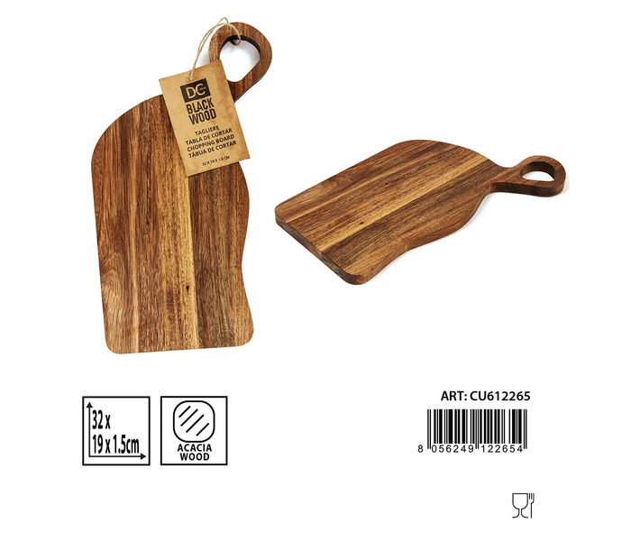 TABLA DE CORTAR MODERNA C/MAN. ACACIA