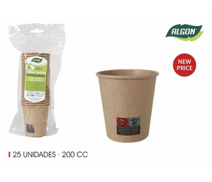 SET-25 VASO CARTON KRAFT ALGON