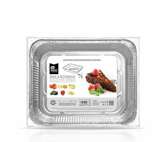 BANDEJA ALUMINIO RECTANGULAR 