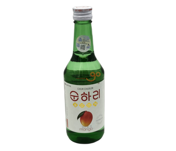 SOJU SABOR A MANZANA Y MANGO DE LOTTE DE COREANO