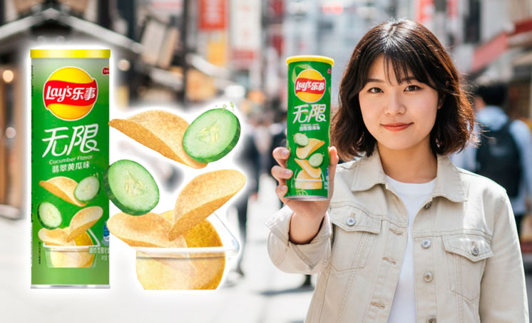 SNACK DE PATATA CON SABOR A PEPINO 90G